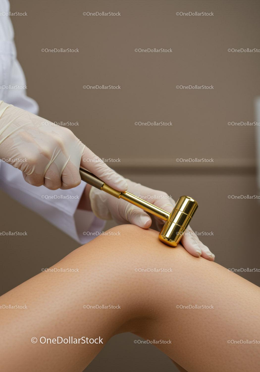 Close-Up of Laser Skin Treatment by a Healthcare Professional in a Medical Clinic