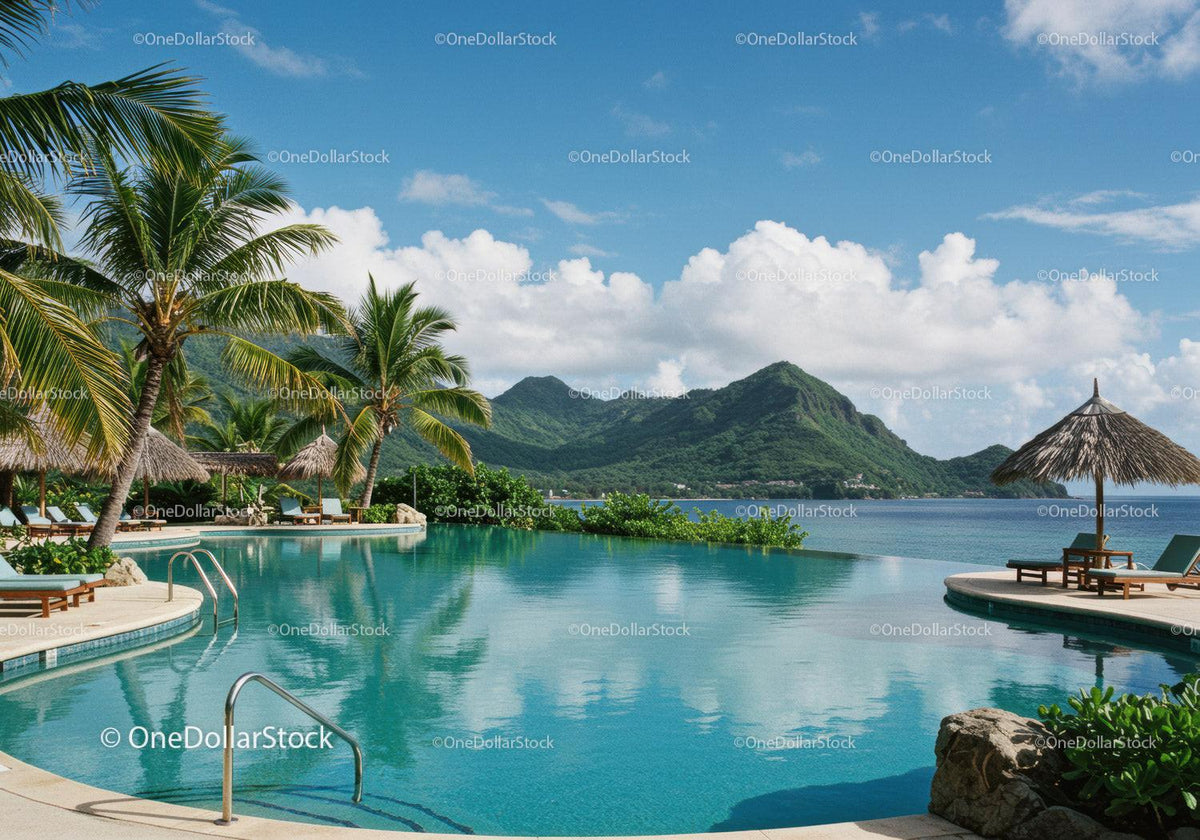 Tropical Paradise with Relaxing Infinity Pool and Scenic Mountain View