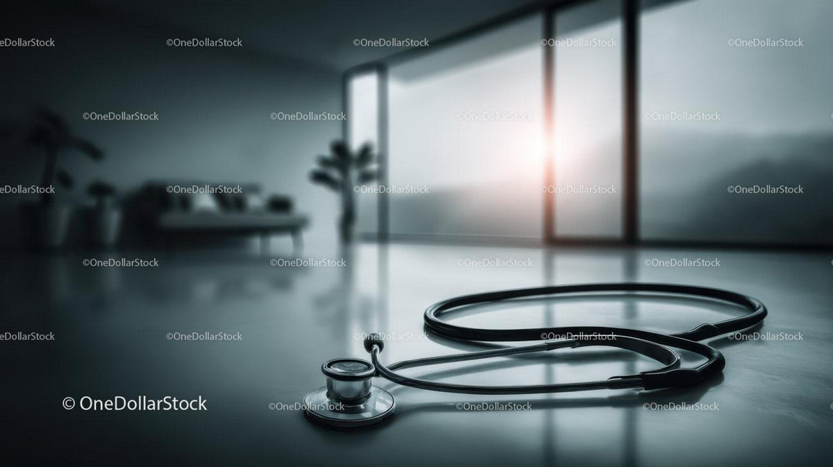 Stethoscope on a Modern Clinic Desk with Bright Background