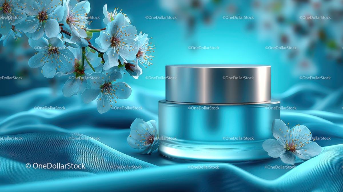 Refreshing Drink Surrounded by Delicate Cherry Blossoms JPG Mockup Image preview 7