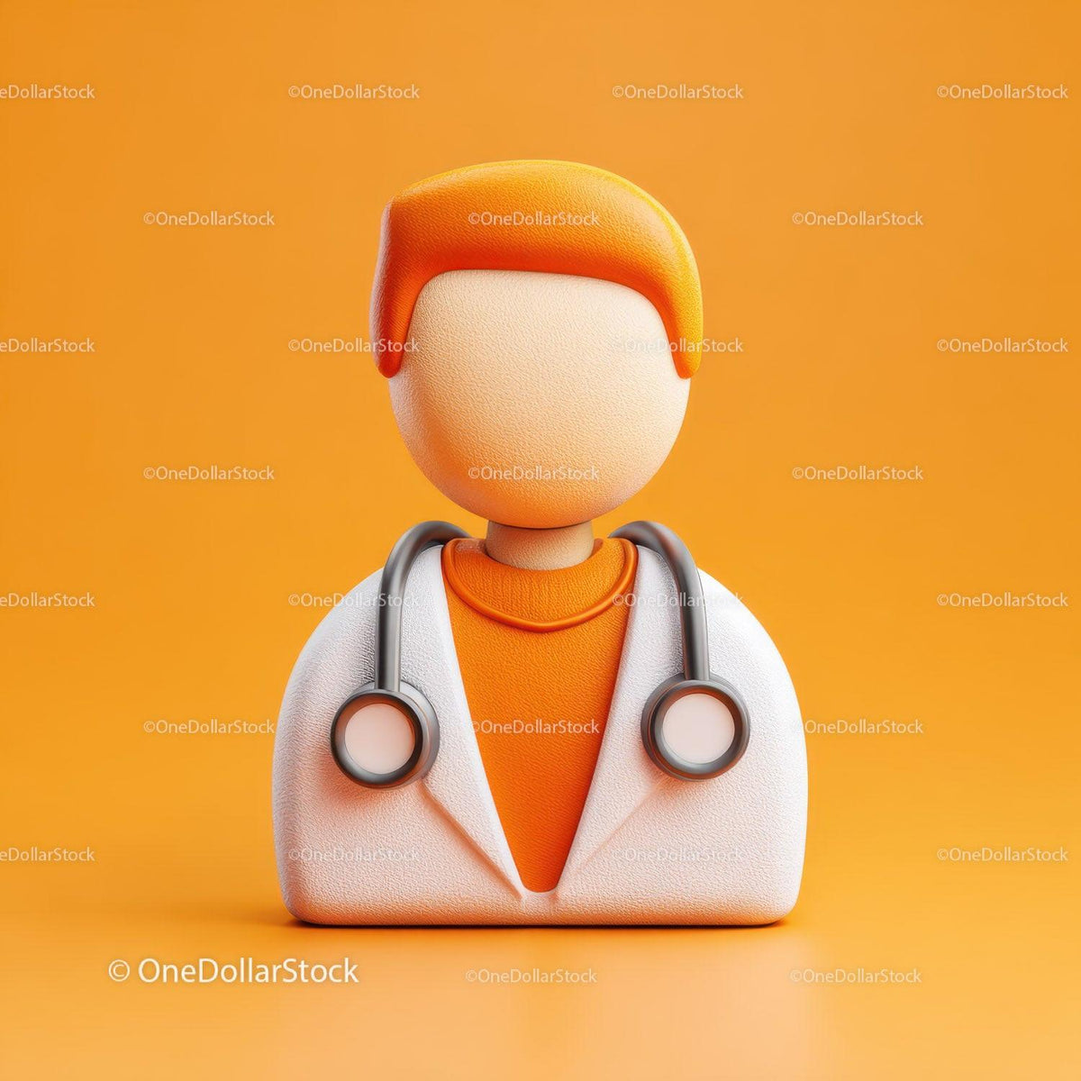 Friendly Doctor Figurine with Stethoscope for Healthcare Professionals Stock Photo Bundle preview 6