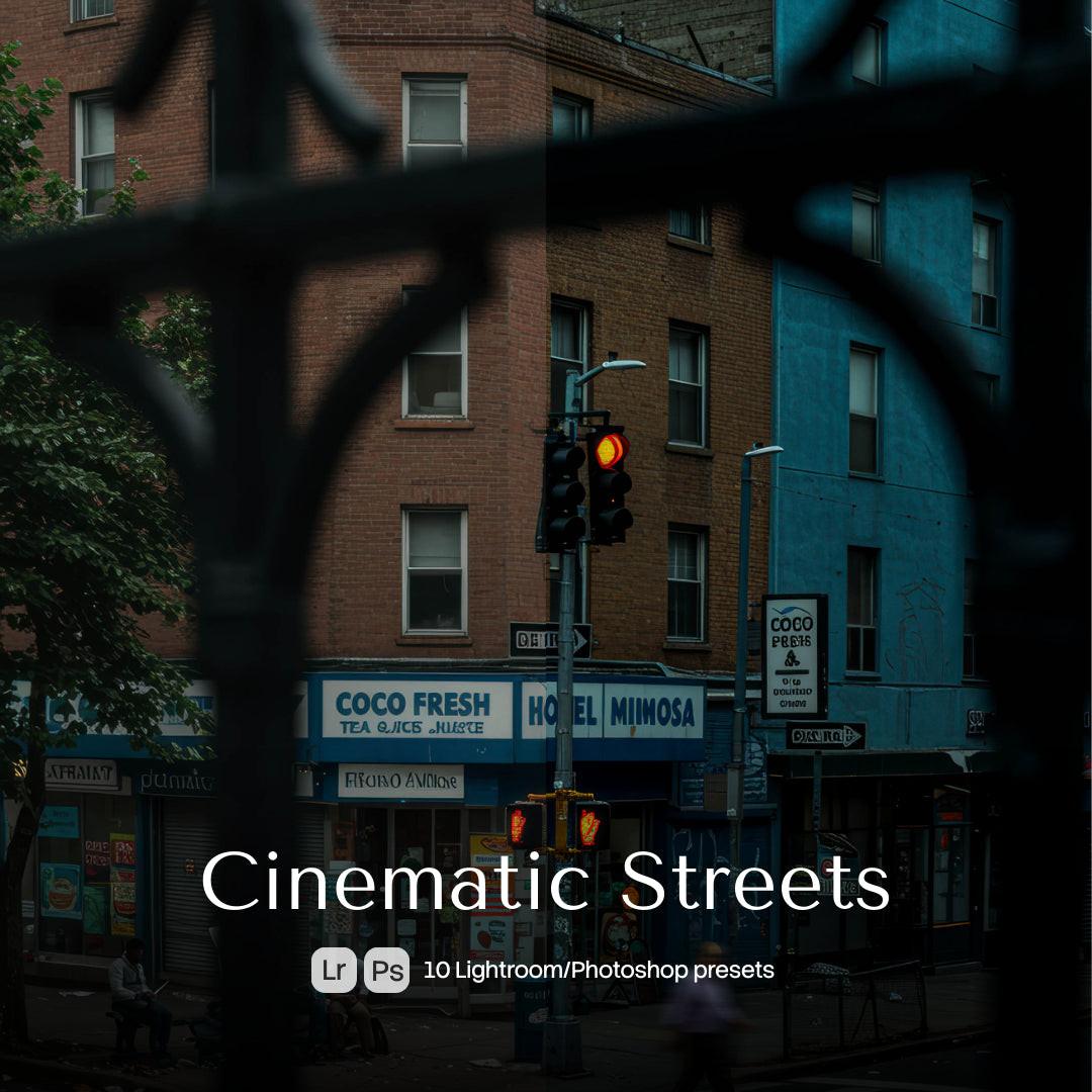 Cinematic Streets Lightroom presets cover preview