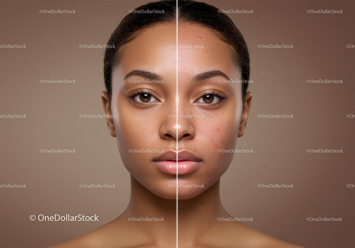 Young Woman with Flawless Skin and Natural Beauty Portrait