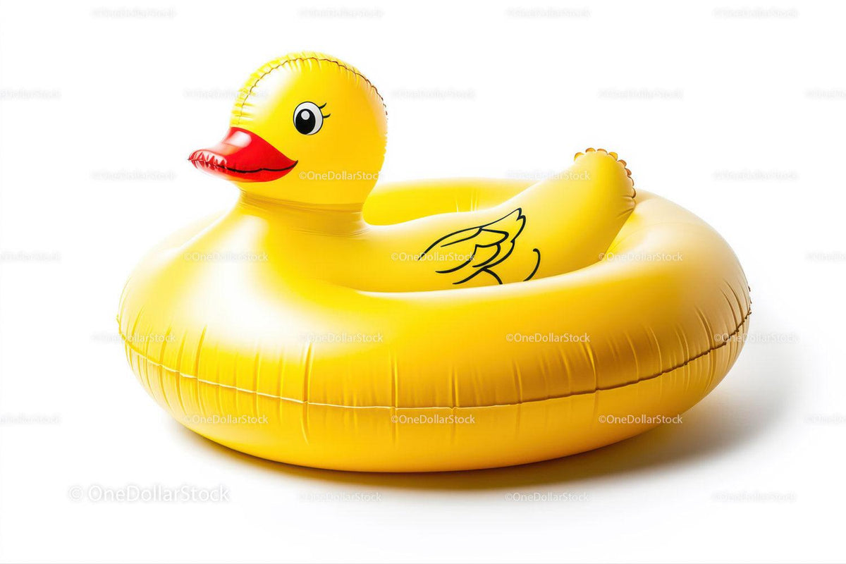 Yellow Rubber Duck in Floating Pool Toy for Summer Fun Stock Photo Bundle preview 28