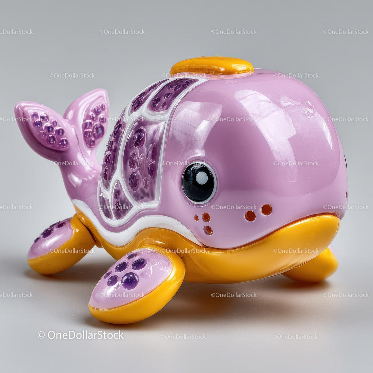 Futuristic Toy Robot with Large Eyes and Bunny Ears for Kids Stock Photo Bundle preview 58