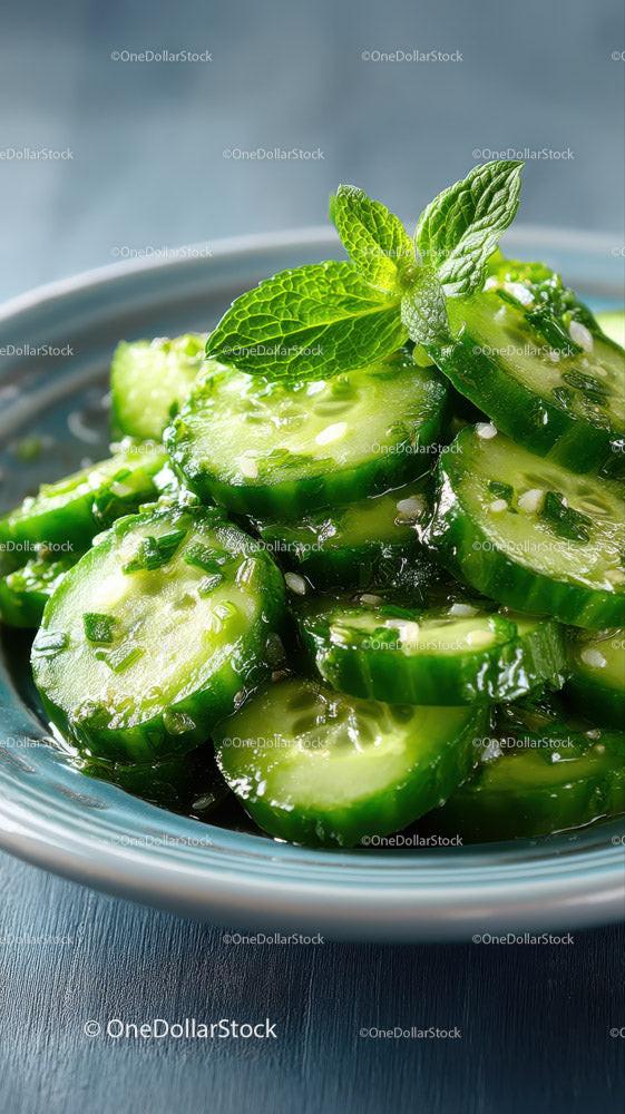 Fresh Cucumber Slices in a Bowl for Healthy Refreshing Snack Stock Photo Bundle preview 14