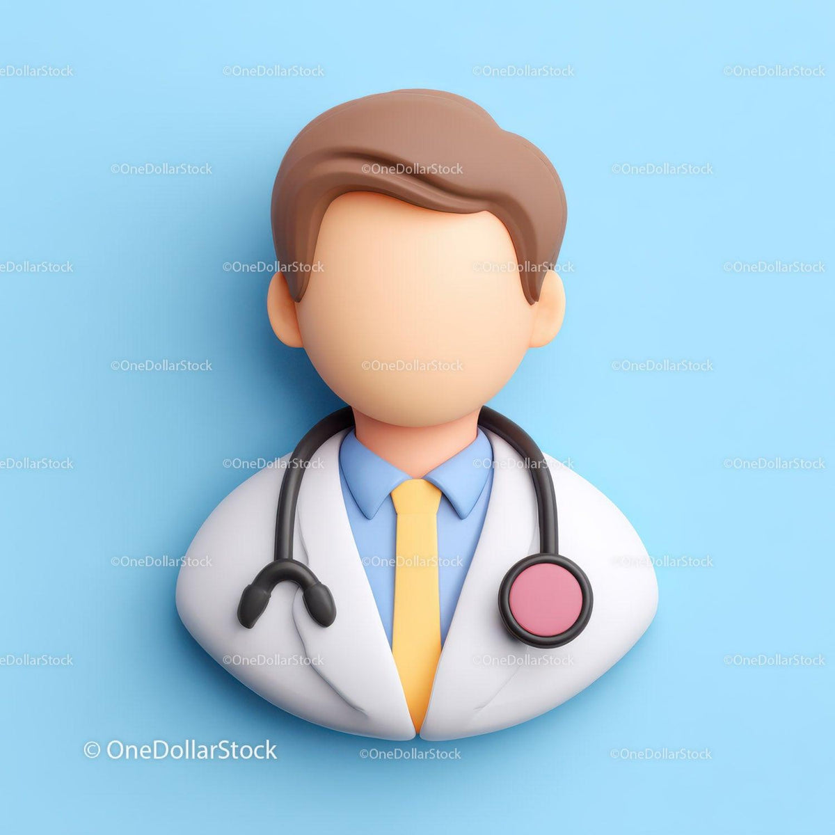 Friendly Doctor Figurine with Stethoscope for Healthcare Professionals Stock Photo Bundle preview 7