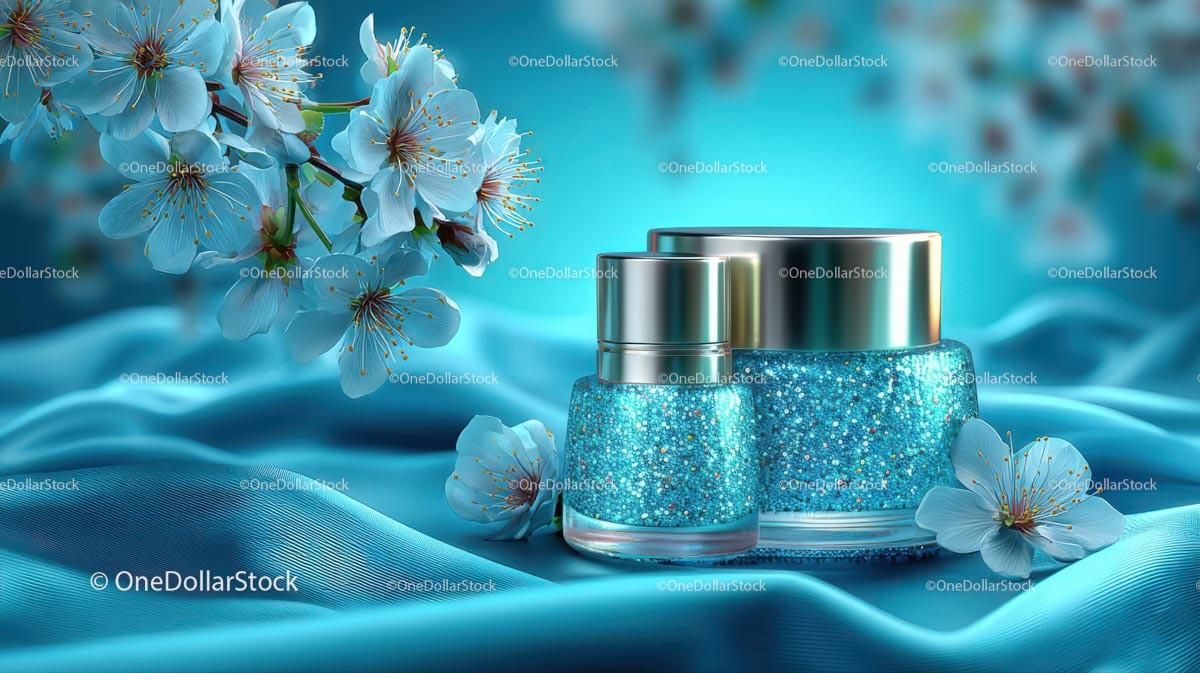 Refreshing Drink Surrounded by Delicate Cherry Blossoms JPG Mockup Image preview 22