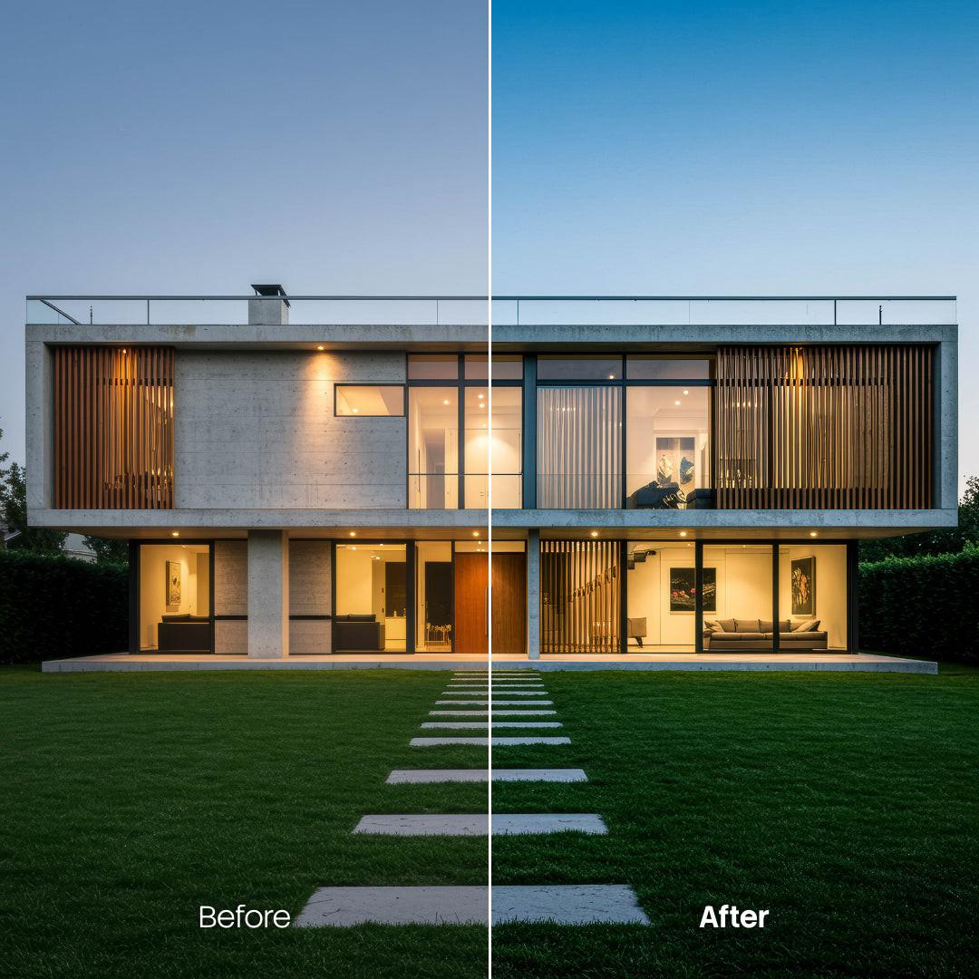 interior photography edit with Architectural Lightroom presets