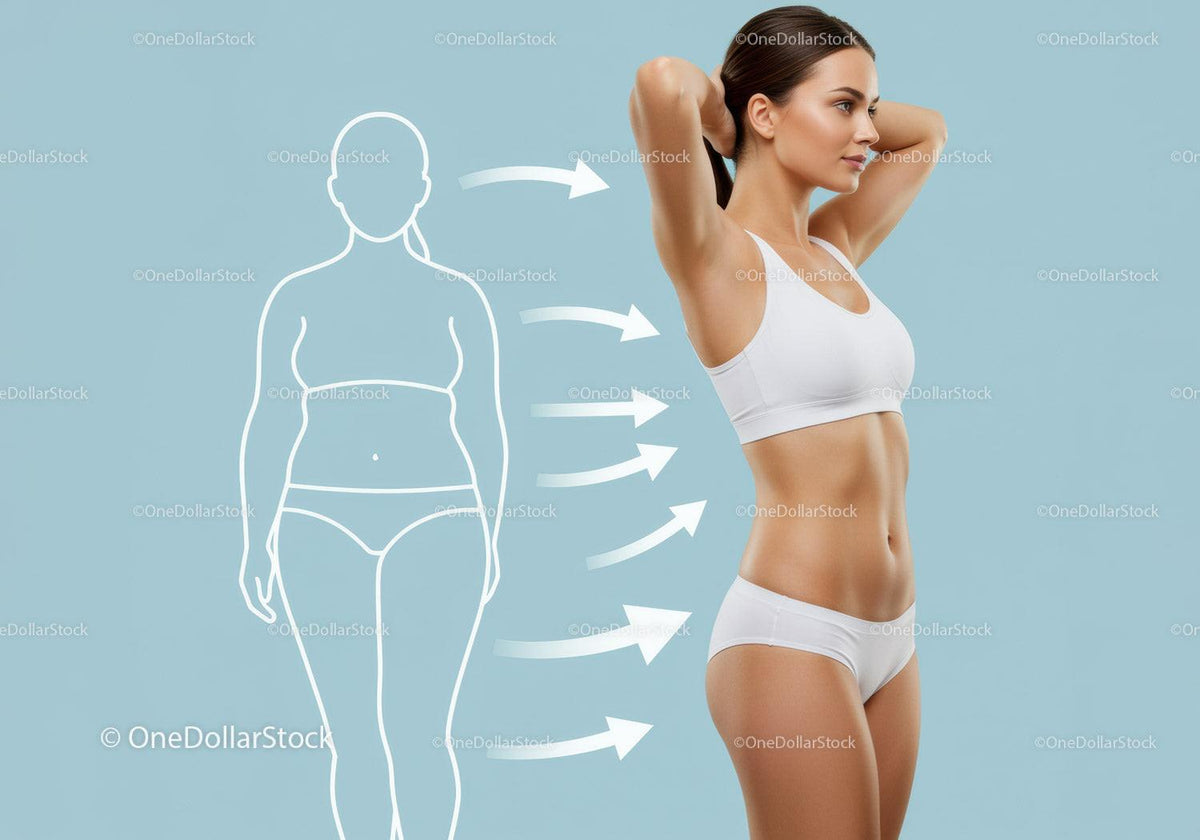 Fitness Transformation of a Woman Showing Body Sculpting and Weight Loss