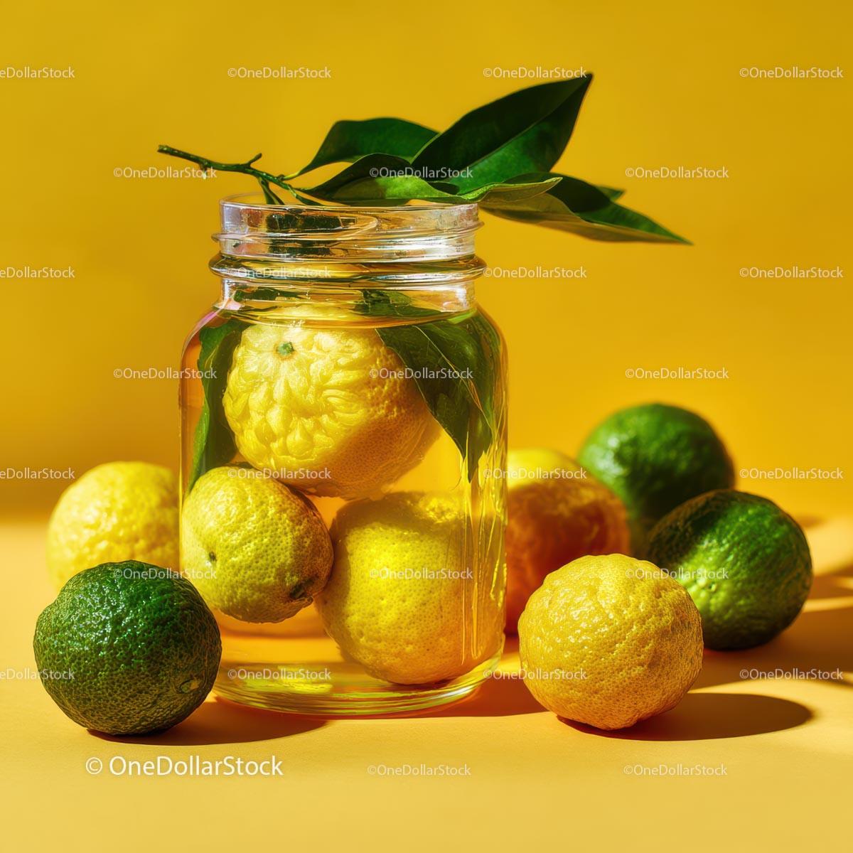 Refreshing Summer Lemonade with Fresh Lemons and Ice Stock Photo Bundle preview 34