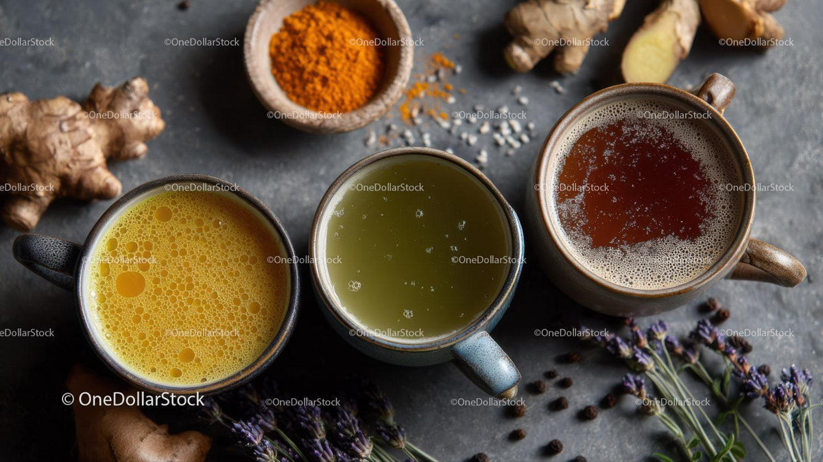 Herbal Tea with Turmeric and Ginger in Cozy Mug Scene