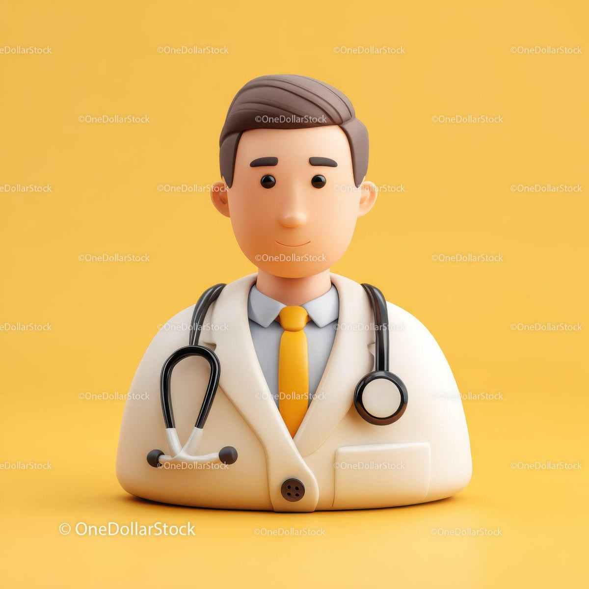 Friendly Doctor Figurine with Stethoscope for Healthcare Professionals Stock Photo Bundle creative preview 4