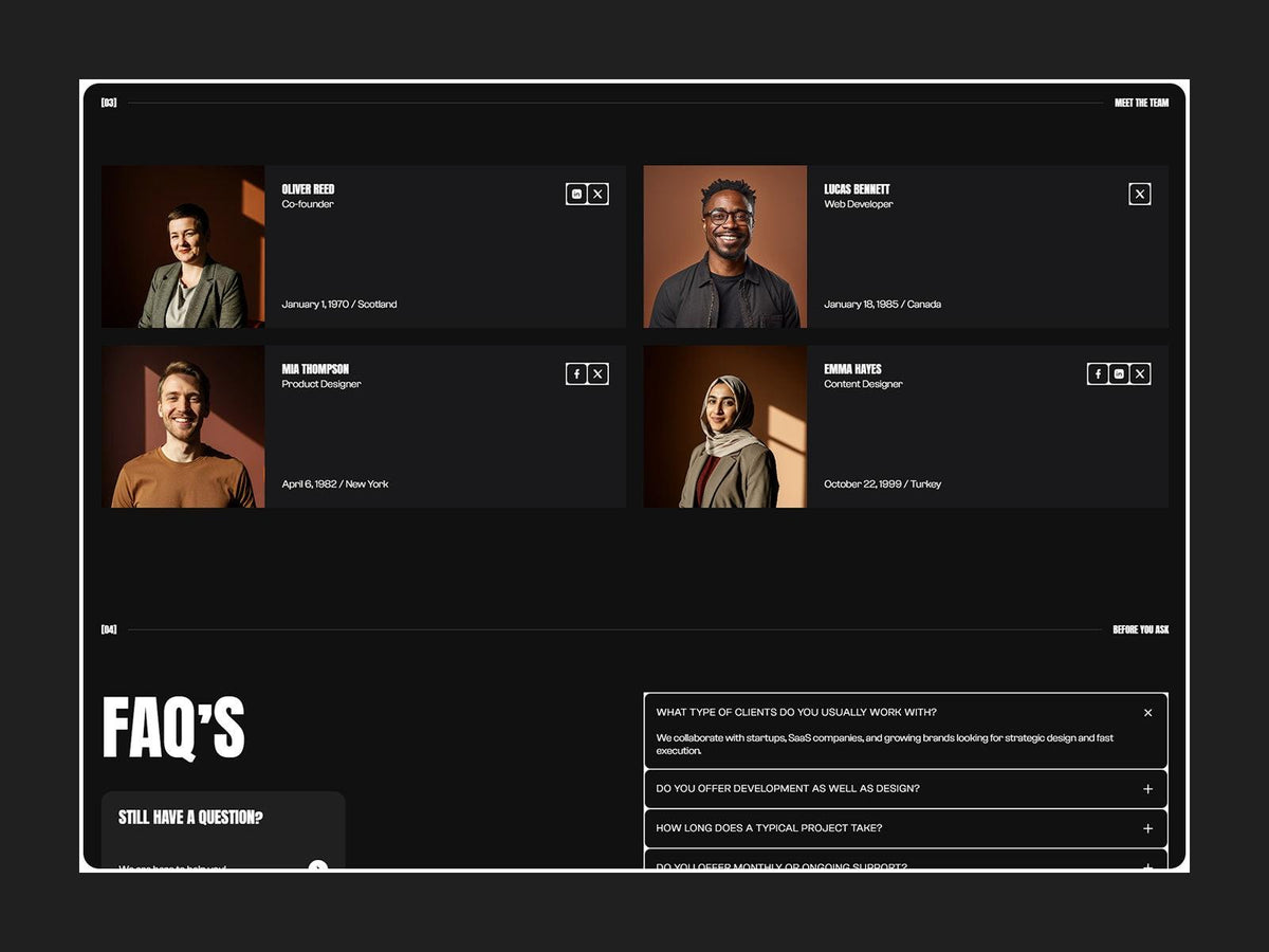 BOLD Studio Framer template design preview
