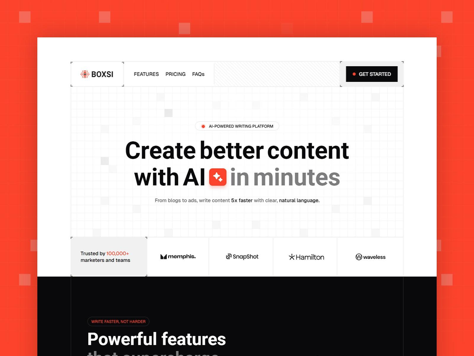 Boxsi — AI & SaaS Landing Page Framer Template