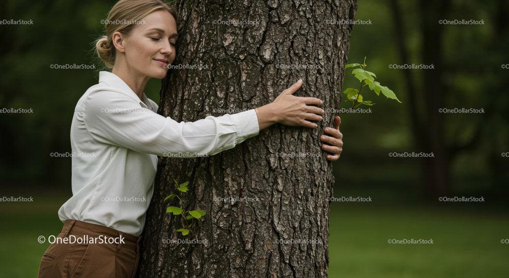 Joyful Woman Relaxing Outdoors in Natural Light Stock Photo Bundle preview 17