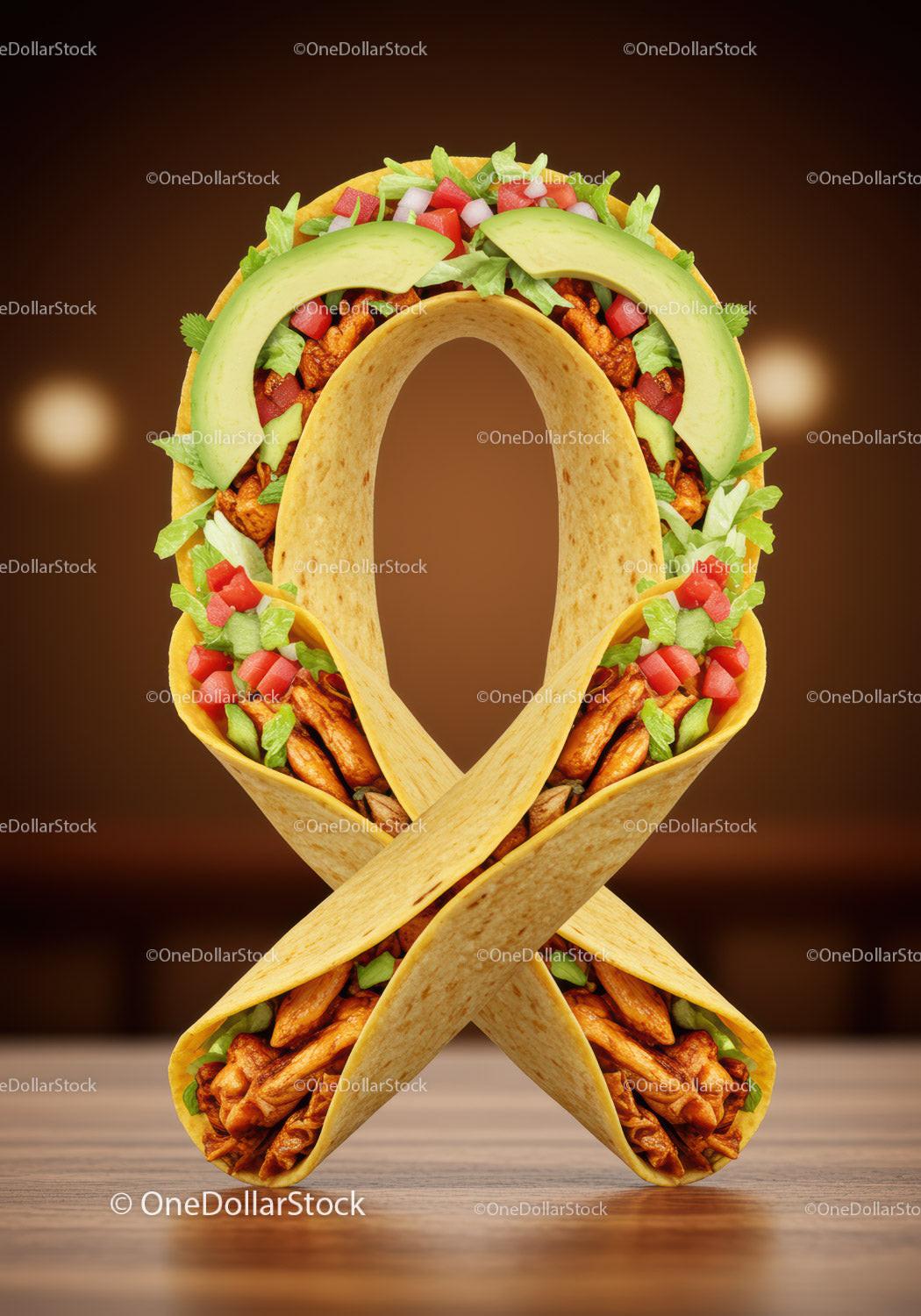 Creative Ribbon Shape Made of Chicken Wraps with Avocado