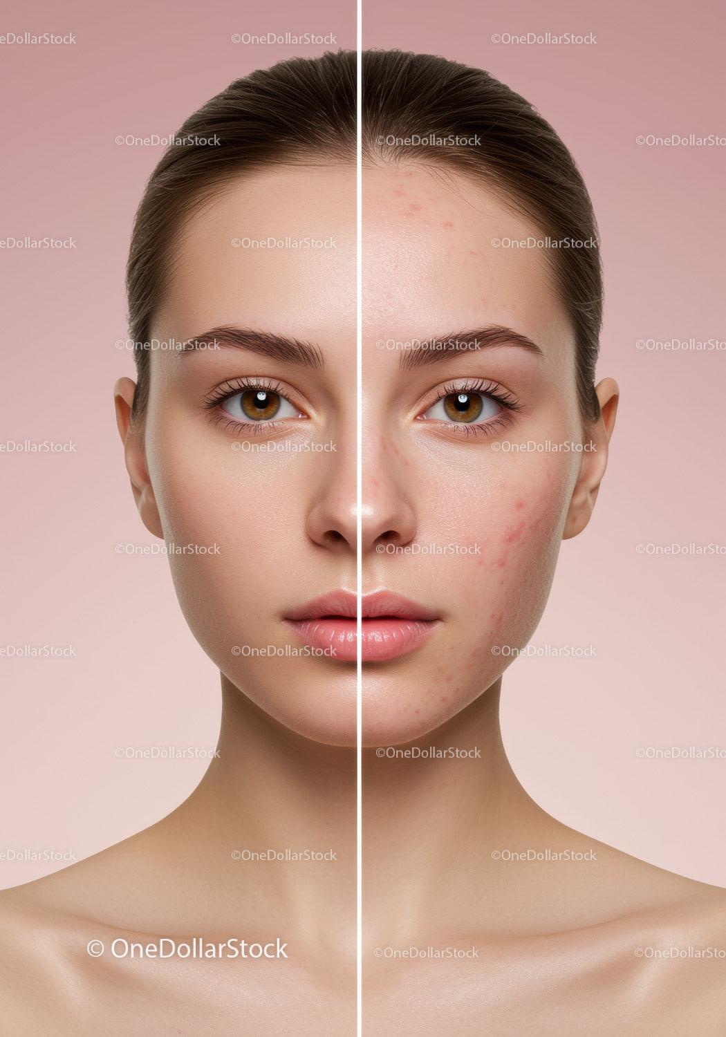 Clear Skin Transformation of a Young Woman with Acne Prone Skin