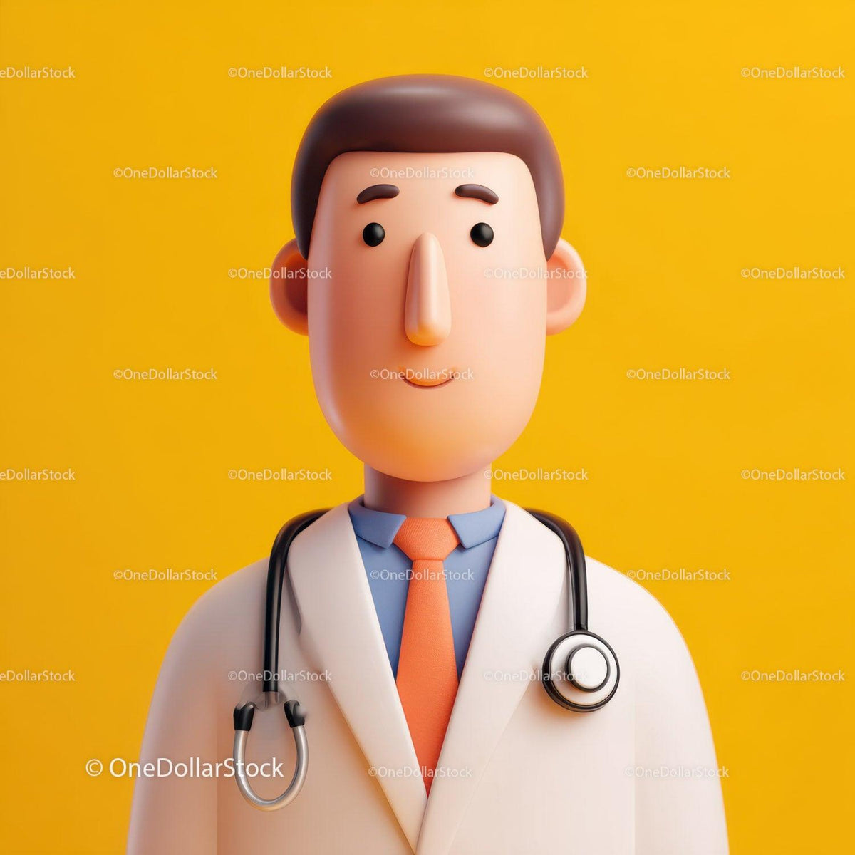 Friendly Doctor Figurine with Stethoscope for Healthcare Professionals Stock Photo Bundle preview 5
