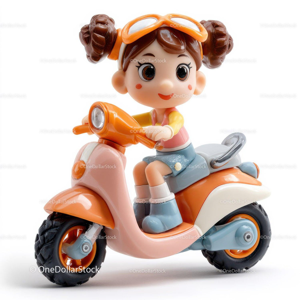 Futuristic Toy Robot with Large Eyes and Bunny Ears for Kids Stock Photo Bundle preview 98