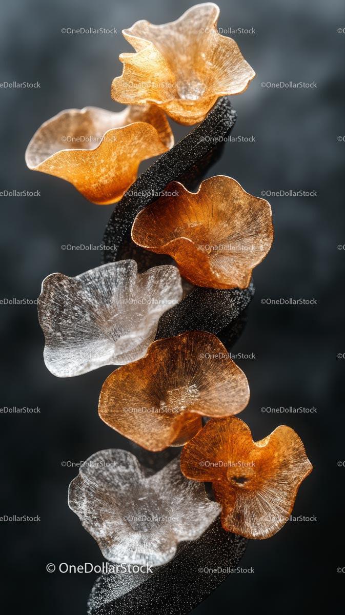 Beautiful Orange and White Sea Fan Coral in Underwater Reef Scene