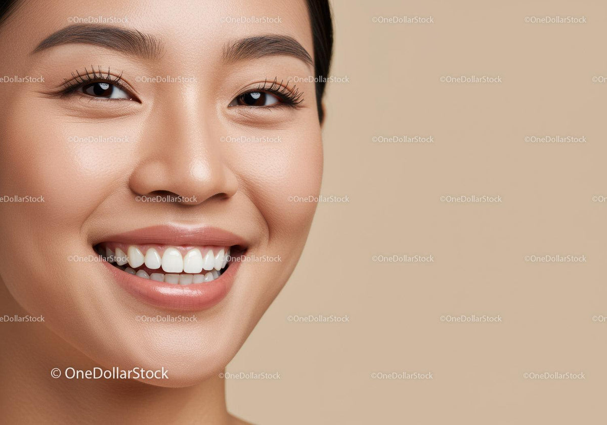 Close up of cheerful woman with perfect smile