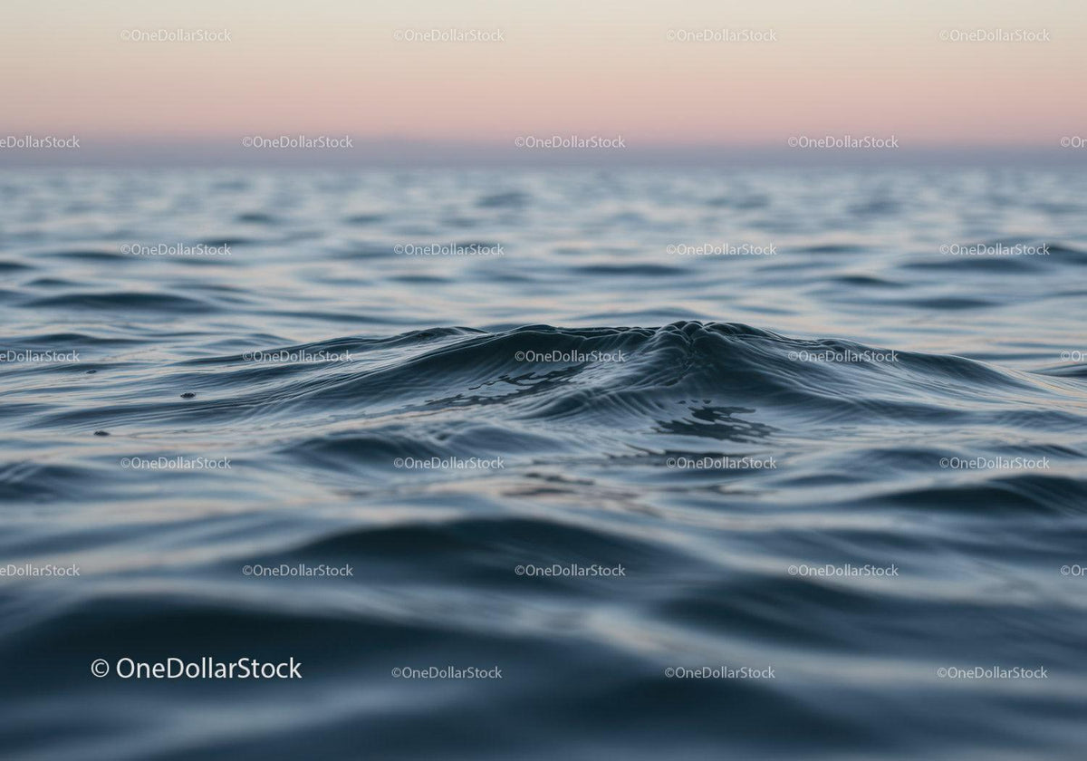 Tranquil Blue Ocean with Gentle Waves and Distant Horizon