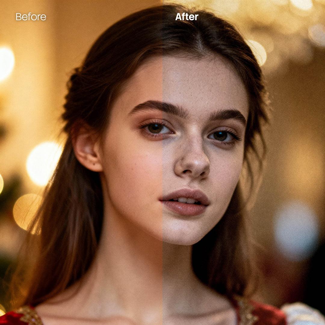Grainy Portraits XMP presets color grading preview