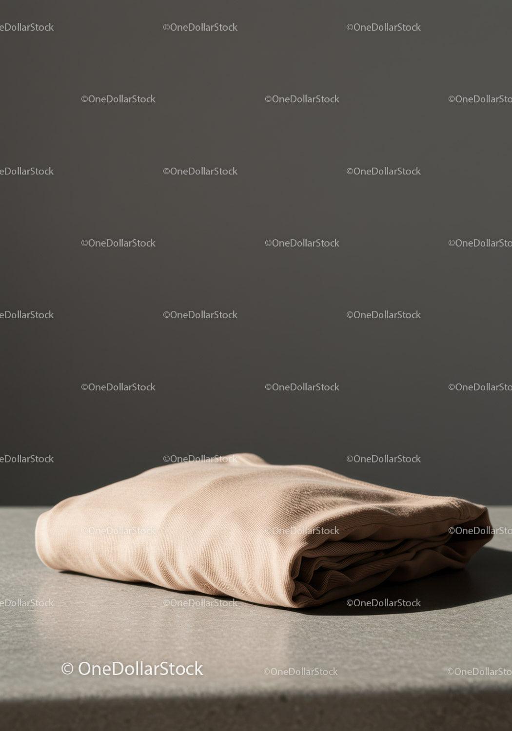 Elegant Beige Satin Fabric Folded for Fashion and Textile Design JPG Mockup Image preview