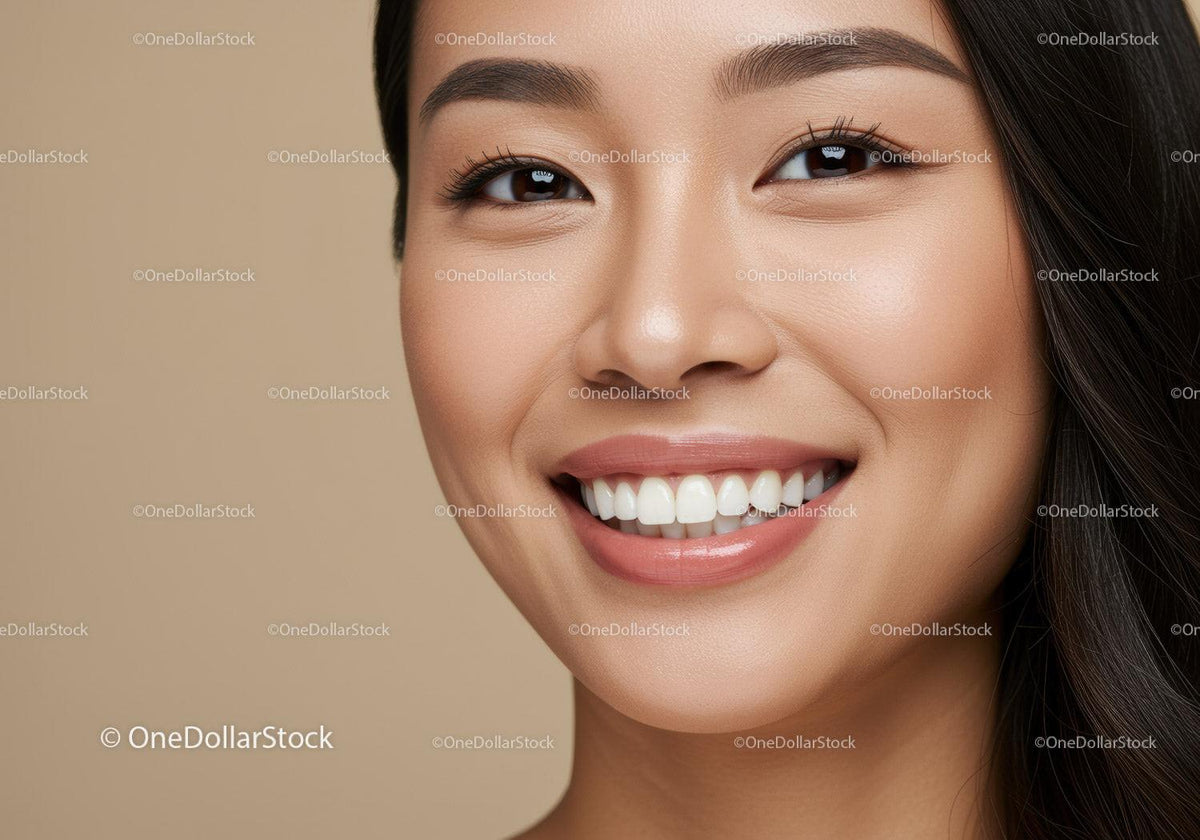 Close up of cheerful woman with radiant smile