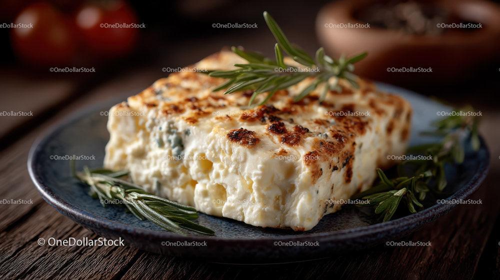 Blue Cheese and Rustic Bread on Decorative Plate in Food Setting Stock Photo Bundle preview 17