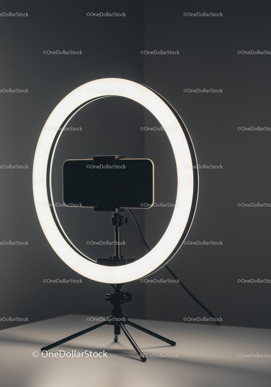 Ring Light with Smartphone Holder for Professional Video and Photography