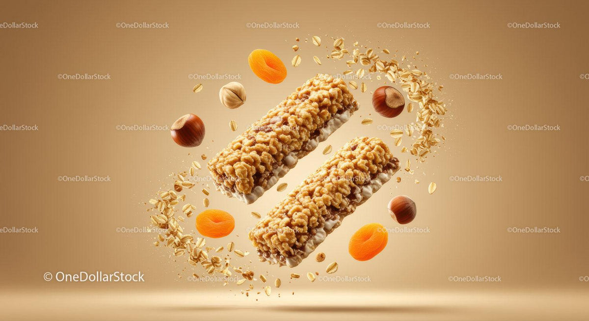 Healthy Granola Bars with Nuts and Dried Apricots