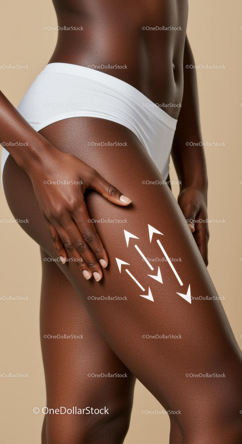 Elegant Dark Skin Woman Demonstrating Body Movement and Confidence
