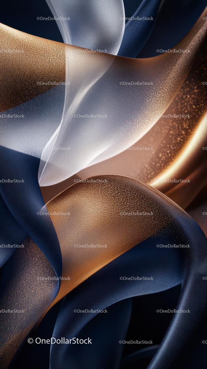 Elegant Metallic Ribbons Abstract Background for Creative Projects