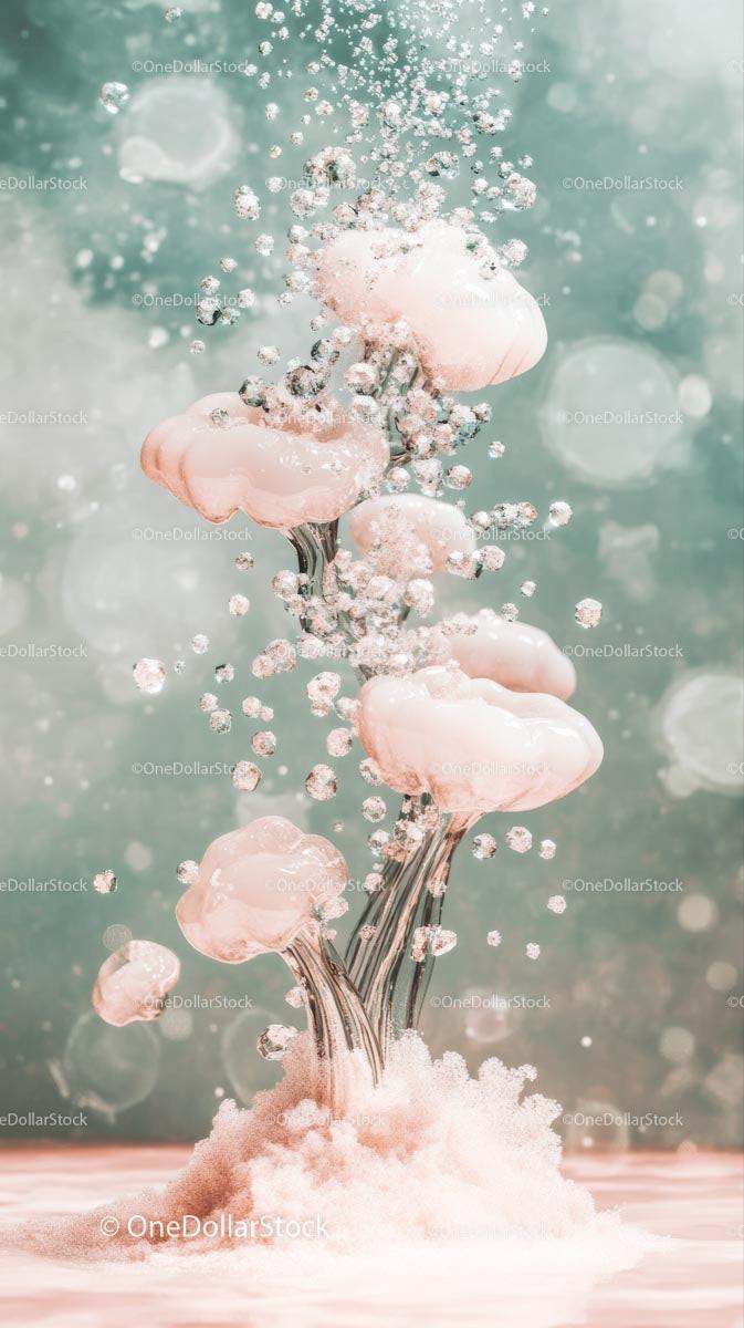 Pink Jellyfish Floating in Calm Ocean Water