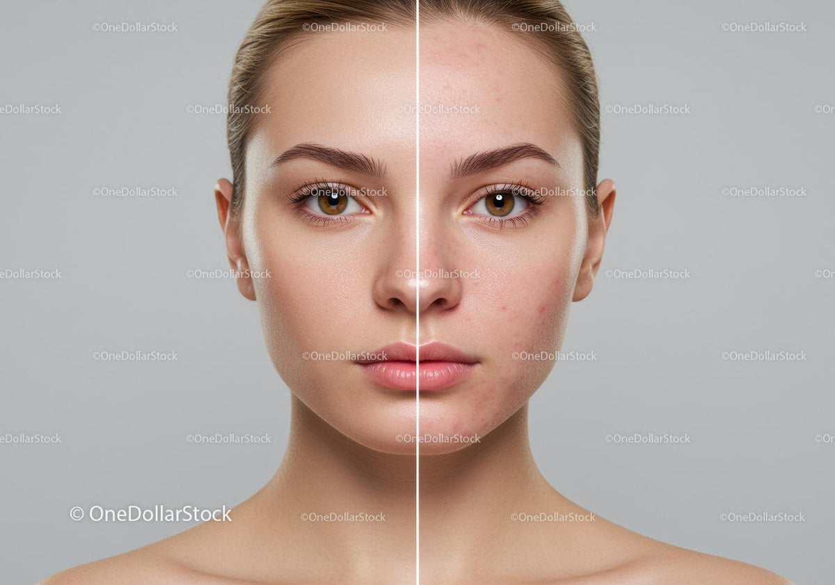 Before and After Skincare Treatment for Acne and Skin Rejuvenation