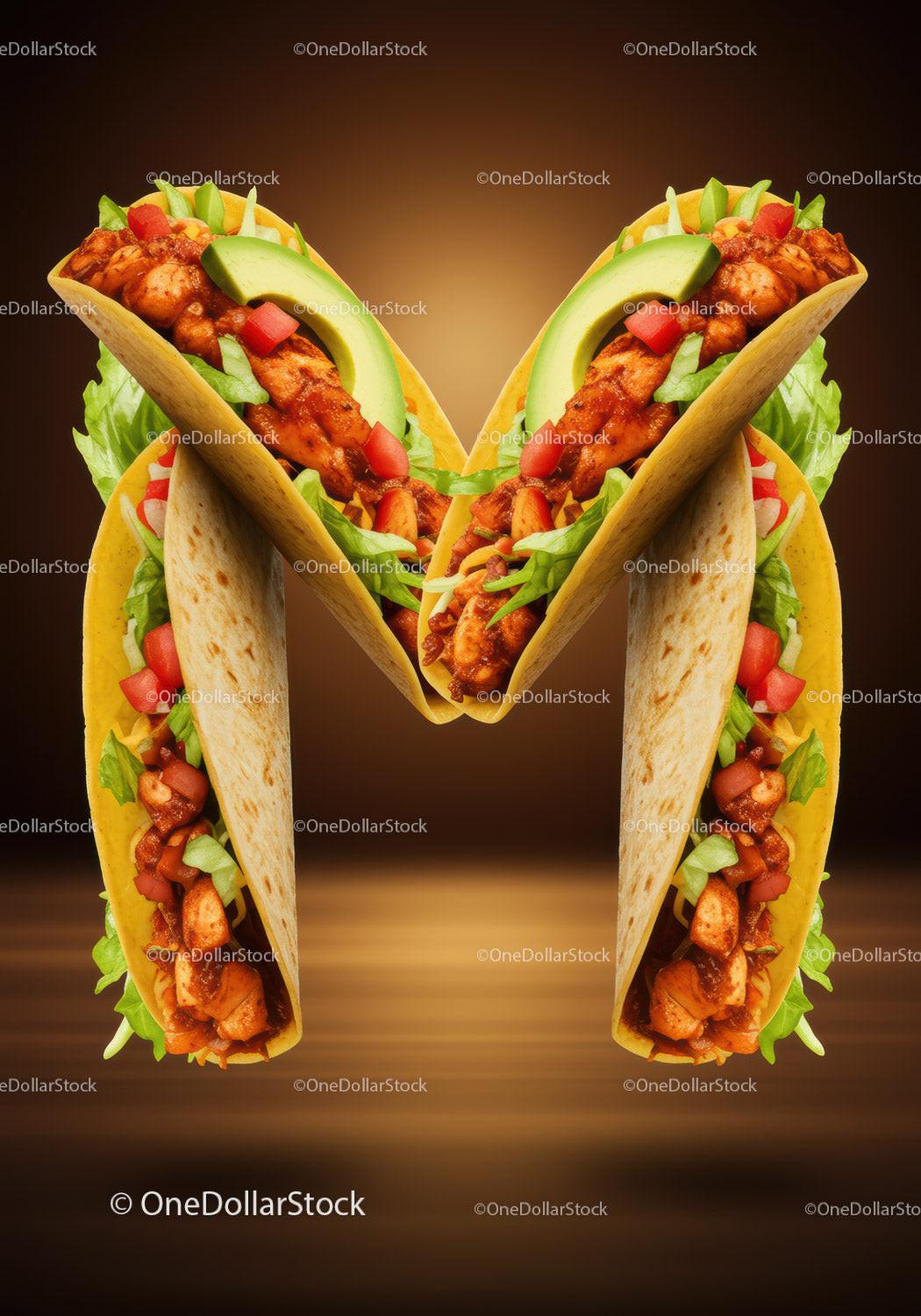 Fresh Chicken Tacos with Avocado and Vegetables