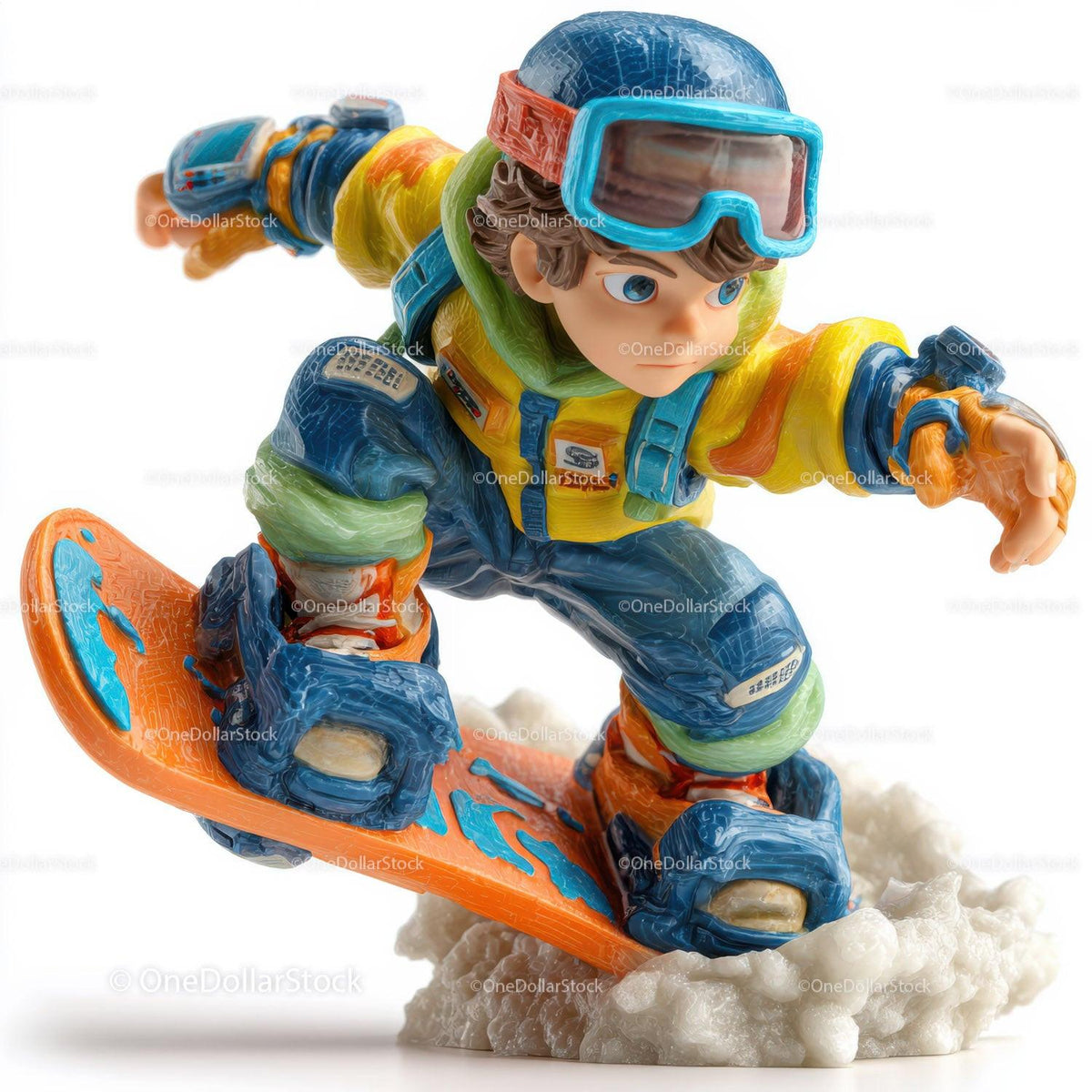 Futuristic Toy Robot with Large Eyes and Bunny Ears for Kids Stock Photo Bundle preview 60