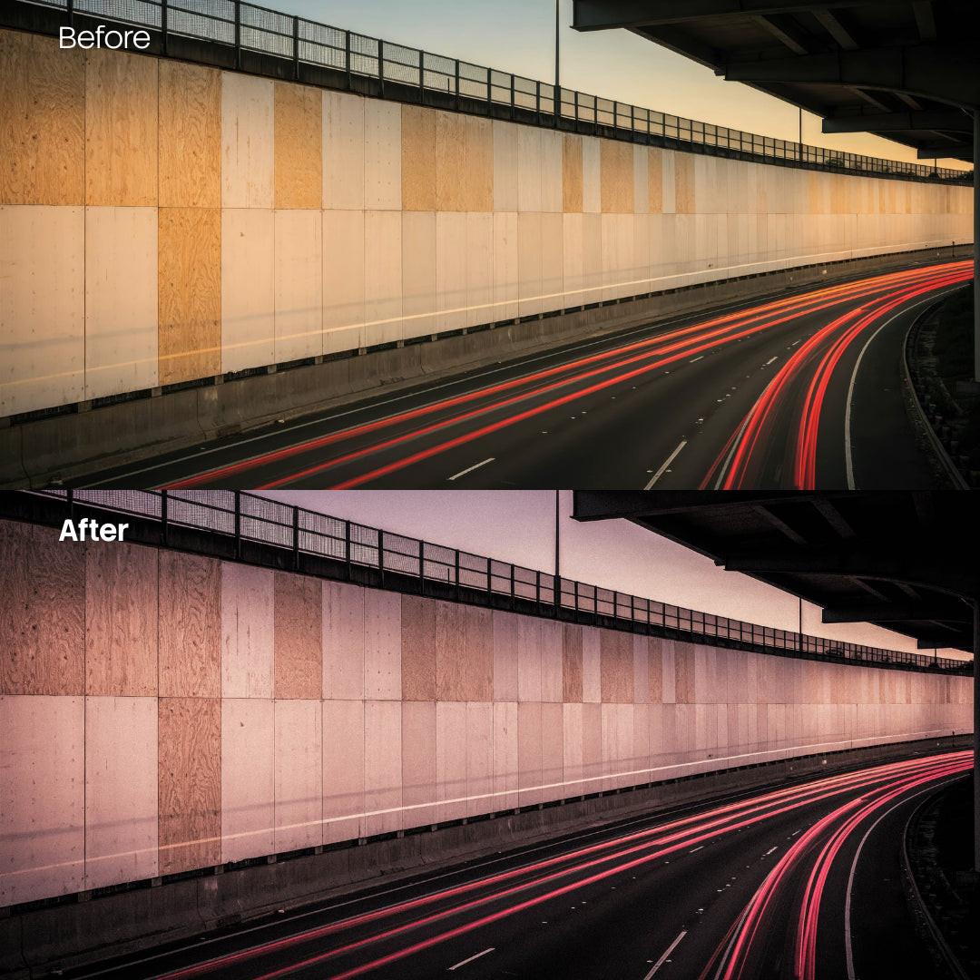 urban photography edit with Cinematic Streets Grain Lightroom presets