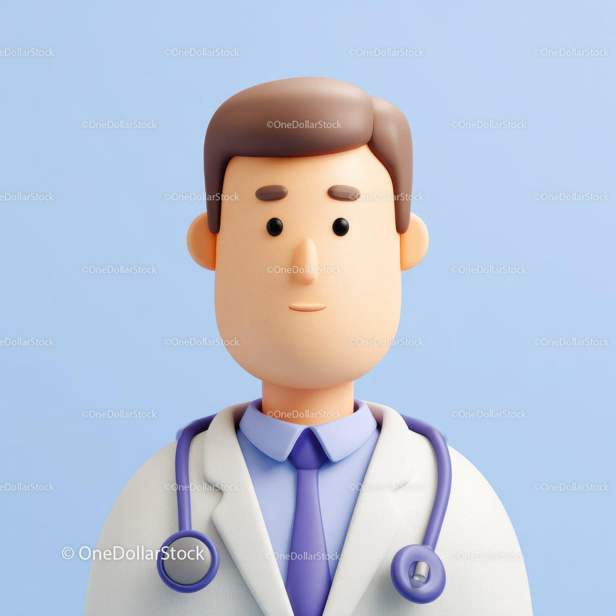 stock photo bundle made with Friendly Doctor Figurine with Stethoscope for Healthcare Professionals Stock Photo Bundle