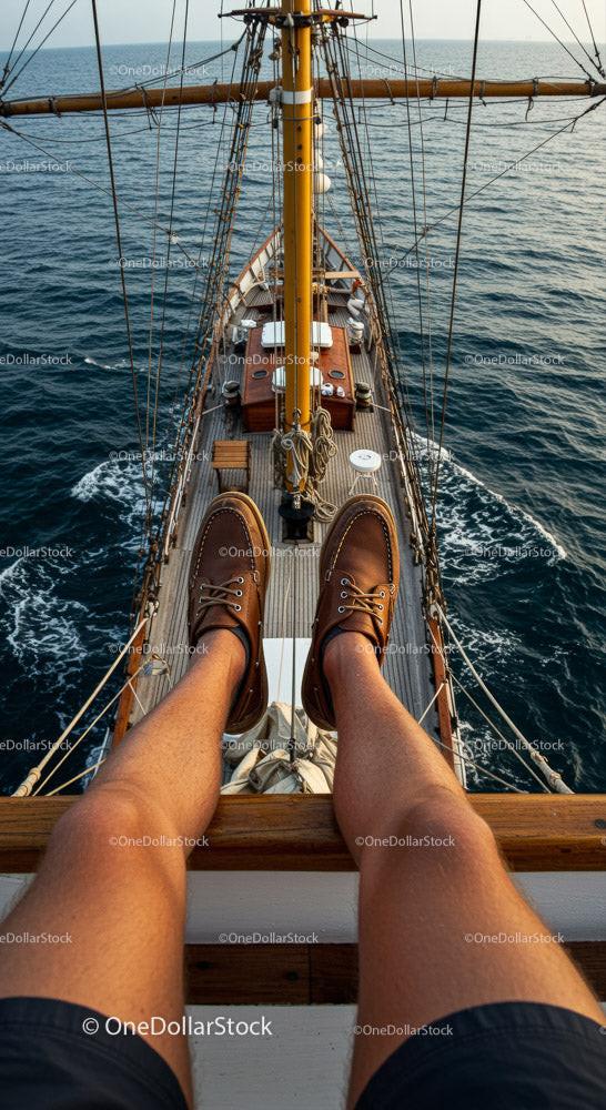 Relaxing on a Tall Ship with Stunning Ocean Views Stock Photo Bundle preview 8