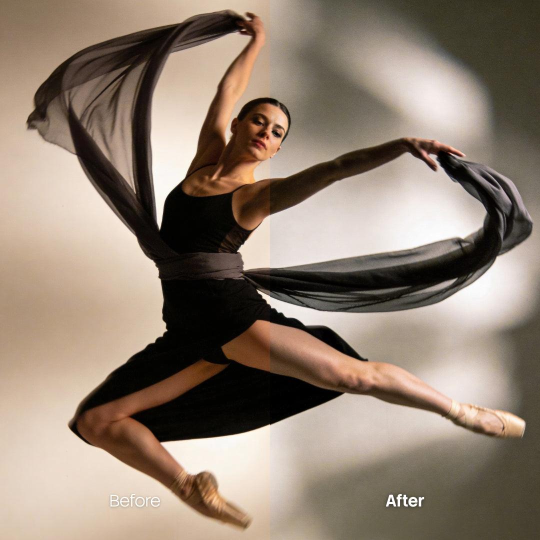 Before and after Classy LUT Pack effect
