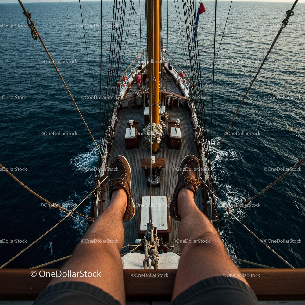 Relaxing on a Tall Ship with Stunning Ocean Views Stock Photo Bundle preview 20