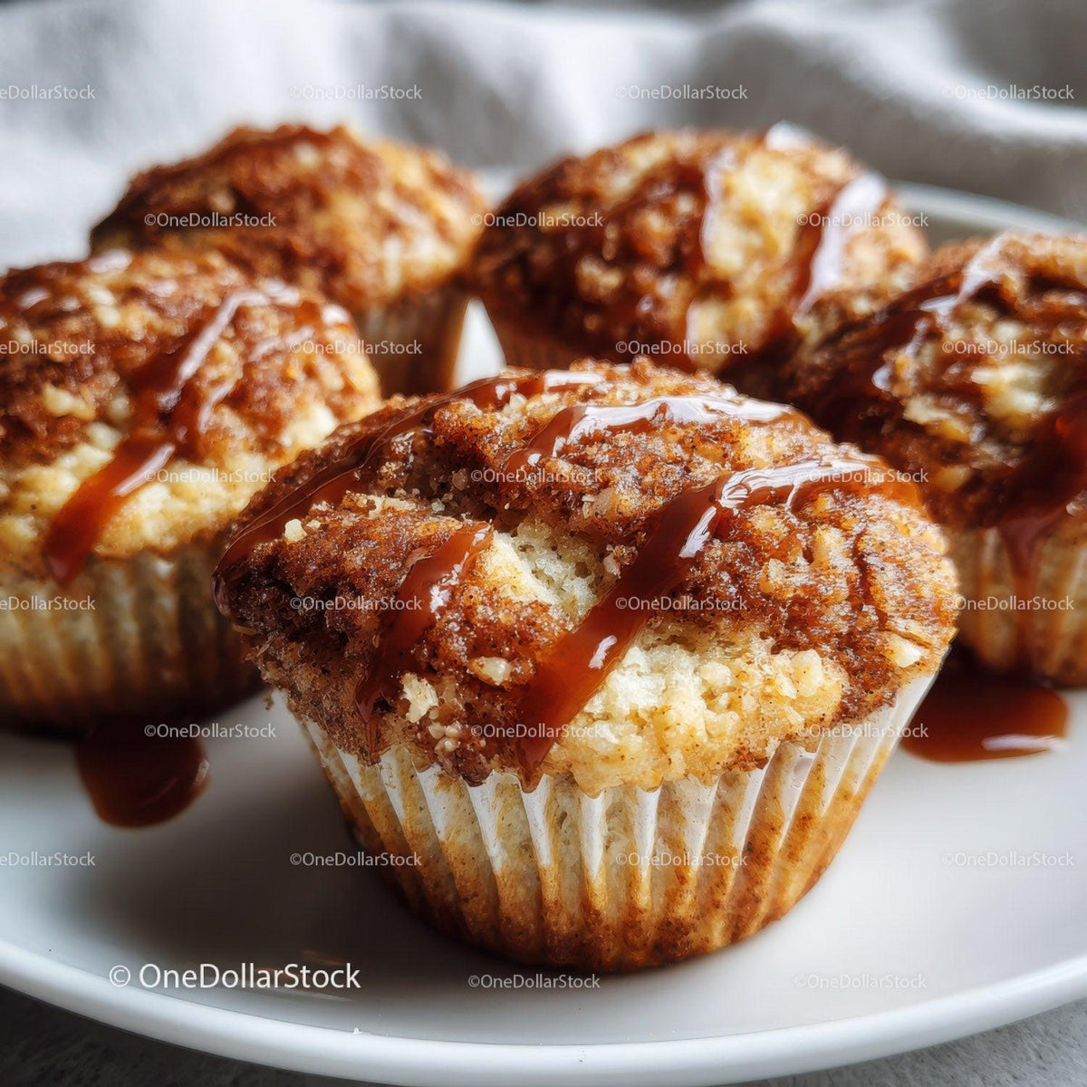 Moist Vanilla Sponge Cake with Chocolate and Caramel Sauce Stock Photo Bundle preview 27
