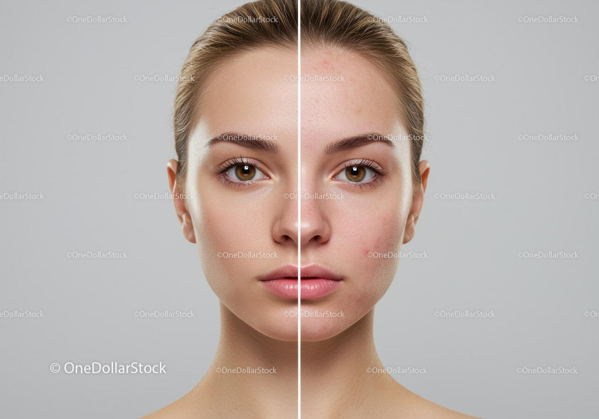 Young Woman with Flawless Skin Showcasing Facial Beauty and Skincare