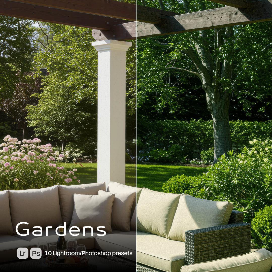 Gardens Lightroom presets cover preview