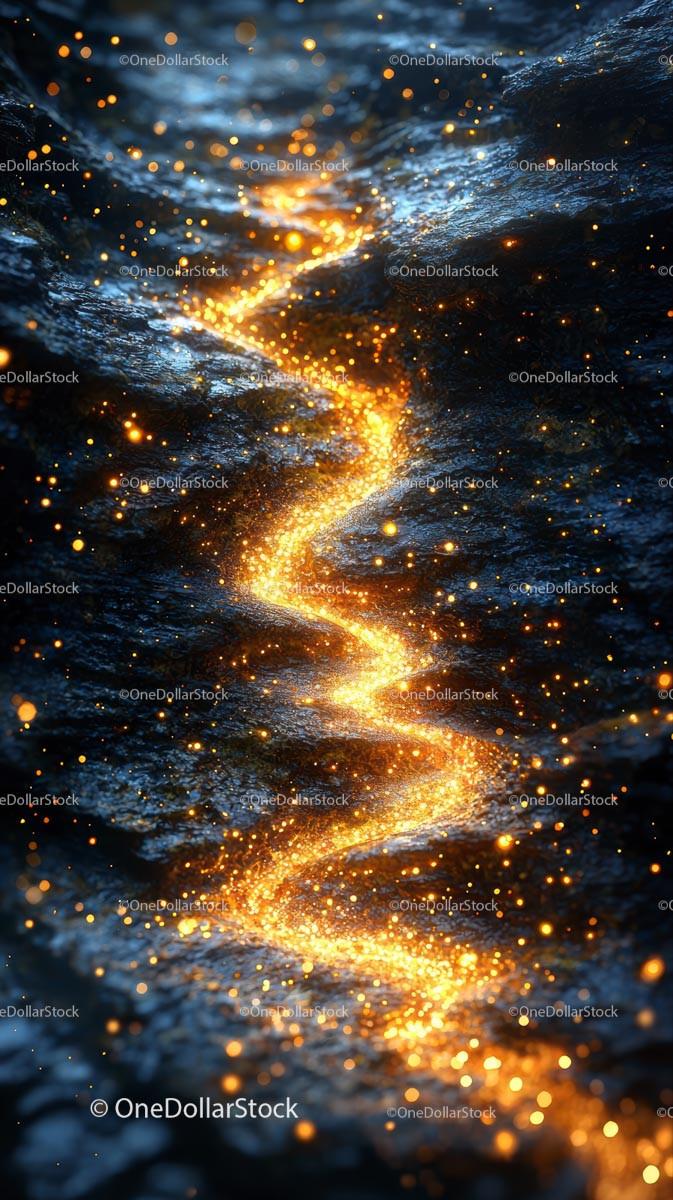 Bioluminescent Sea Algae Creating Glittering Ocean Scene