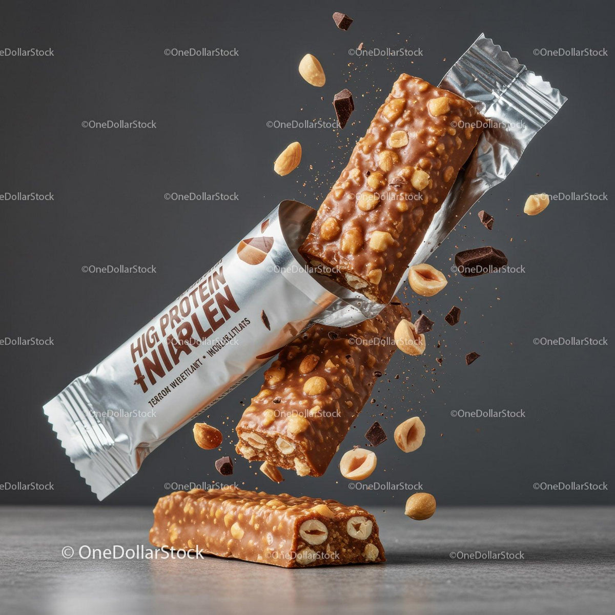High Protein Peanut Chocolate Bar with Nuts and Pieces