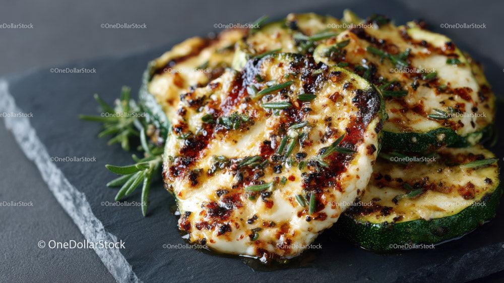 Grilled Zucchini Slices with Herbs for Healthy Summer Cooking Stock Photo Bundle preview 10